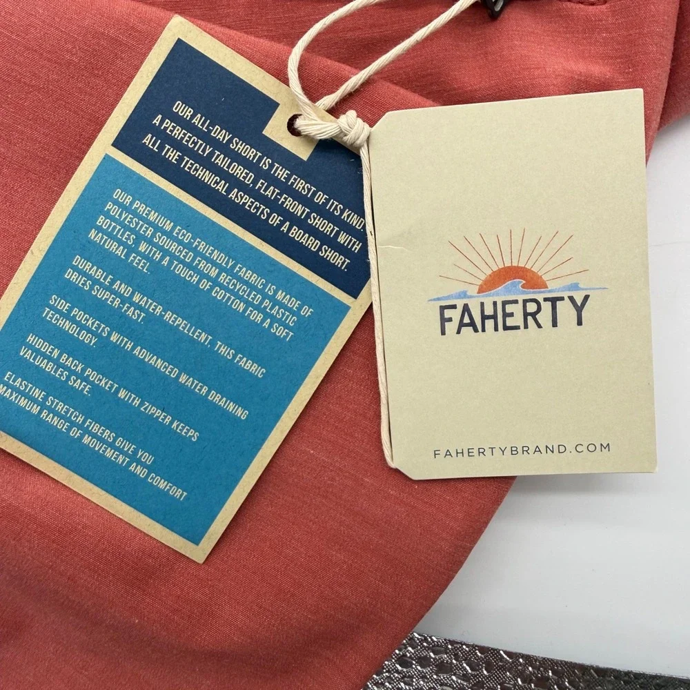 Faherty Hybrid Shorts Mens 28 Venice Red All Day Short 9